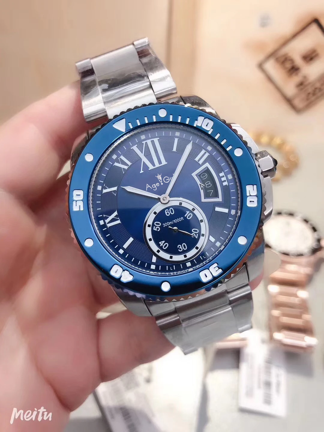 Часы мужские кварцевые с хронографом роскошные спортивные керамической рамкой