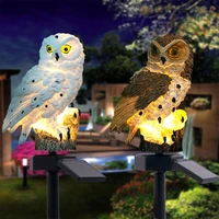 solar lamp resin owl shaped waterproof light 60cm outdoor night decorations sculptures for garden yard
