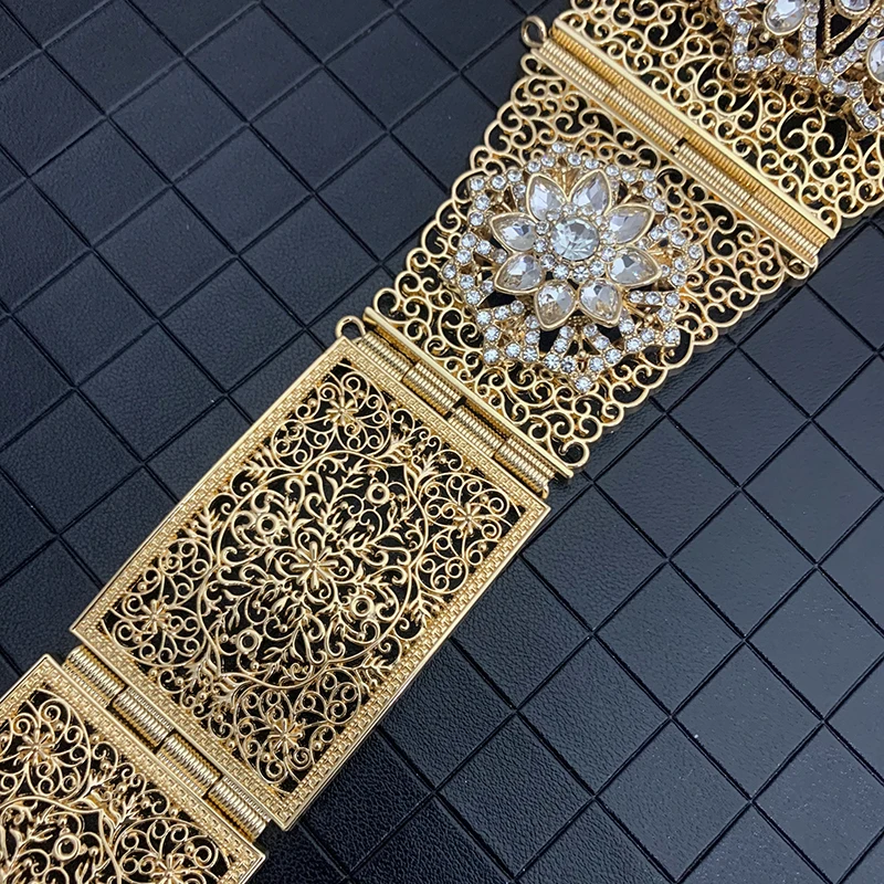 Arab fashion belt Women metal jewelry chain gold luxury bridal waist chain rhinoceros Caftan belt