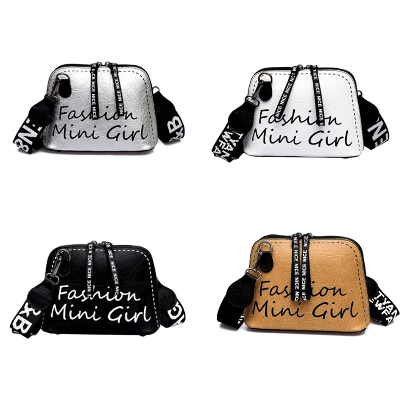 random Women Crossbody Bag Tide Shell Bag Wide Shoulder Strap Wild Shoulder Bag Luxury Handbags Designer creative cross body phone bag - Цвет: random