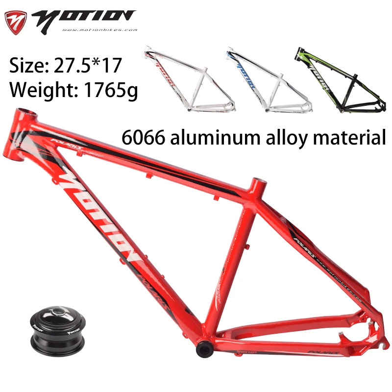 Рама для горного велосипеда MOTION 6066 из алюминиевого сплава 27 5x17 дюймов с