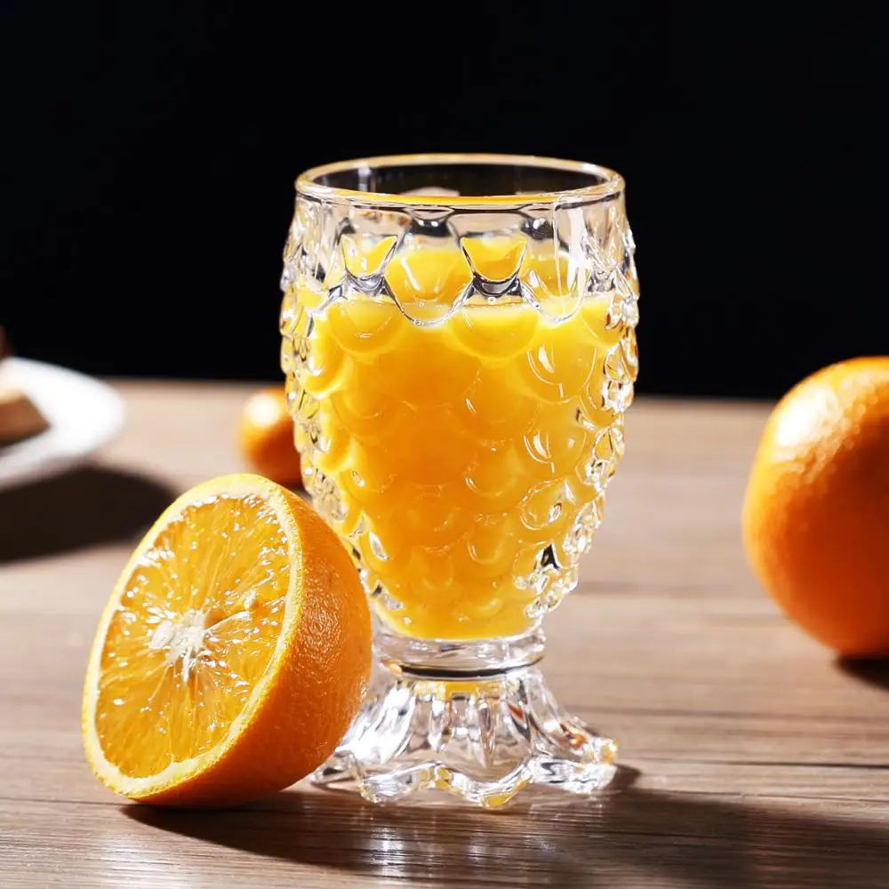 

2PCS per Unit 210ml/7OZ Pineapple Cocktail Glass Whiskey or Juicy Glass Lead Free Glassware Home Bar Accessories Eco-Friendly