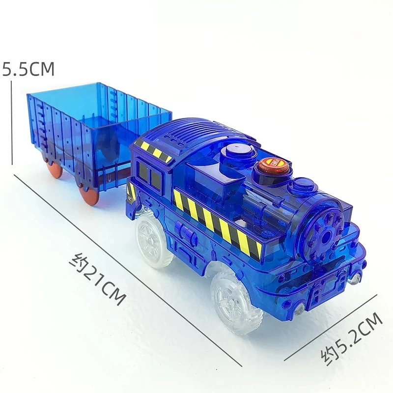 LED Light Cars for Magic Tracks Electronics Car Toys With Flashing Lights Fancy DIY Diecast Toy Car Oyuncak Araba Drop Shipping images - 6