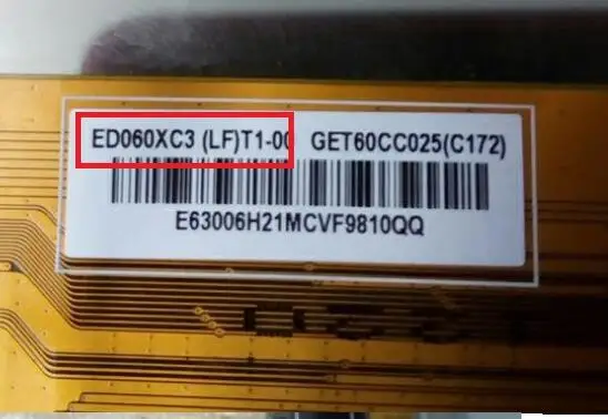100% Оригинальный ED060XC3 6-дюймовый 758*1024 HD ЖК-дисплей + Подсветка для Pocketbook Touch Lux 2 626