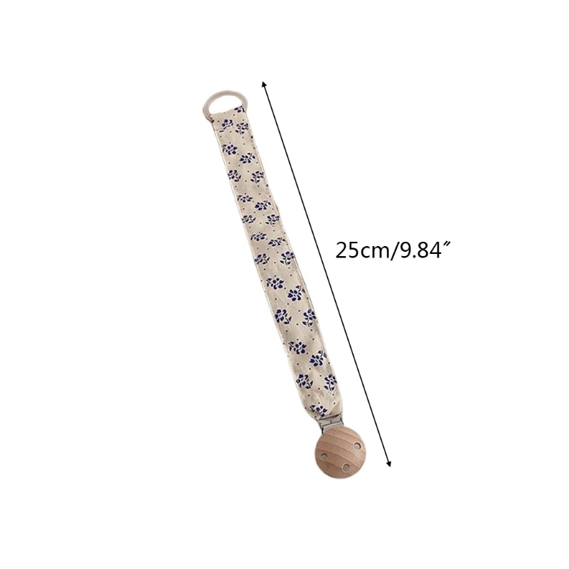 

Newborn Pacifier Chain Printing Cotton Cloth Nipple Holder Leash Strap Belt Soother Nursing Teether Dummy Clip