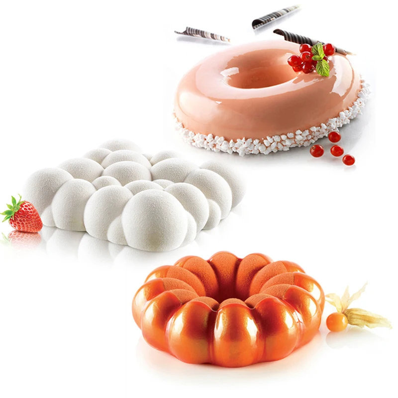 Силиконовая форма 14 видов в форме тыквы пузырьков пончиков торта мусса шоколада