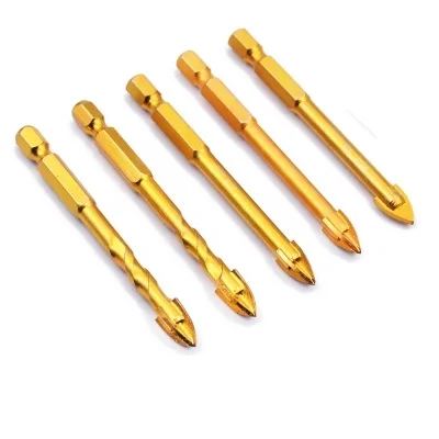 Сверла из карбида вольфрама с шестигранным хвостовиком и стальным покрытием