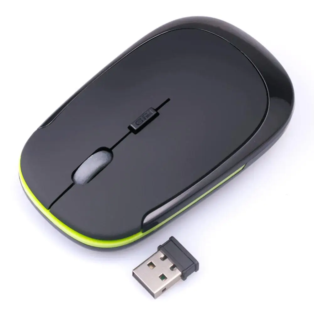

Портативная тонкая оптическая беспроводная мышь 2,4 ГГц Мыши с USB-приемником 1600DPI 10 м рабочее расстояние для Macbook ноутбука ПК