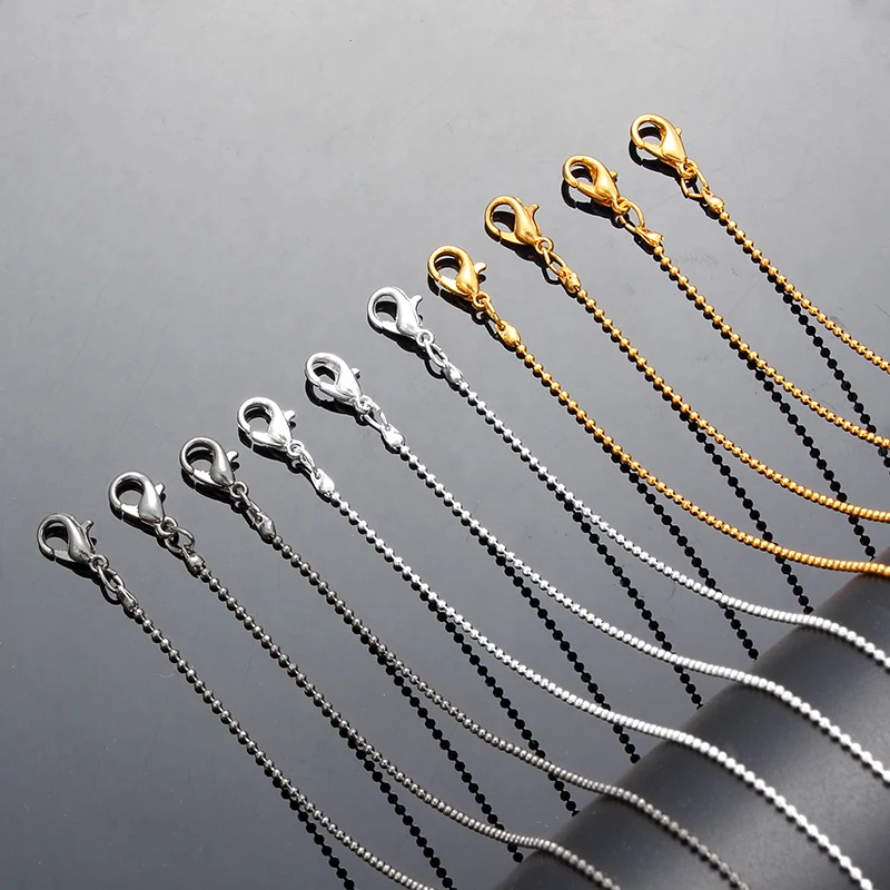 10 шт./лот 1 мм Металлические Шариковые Звенья из Бисера Позолоченные