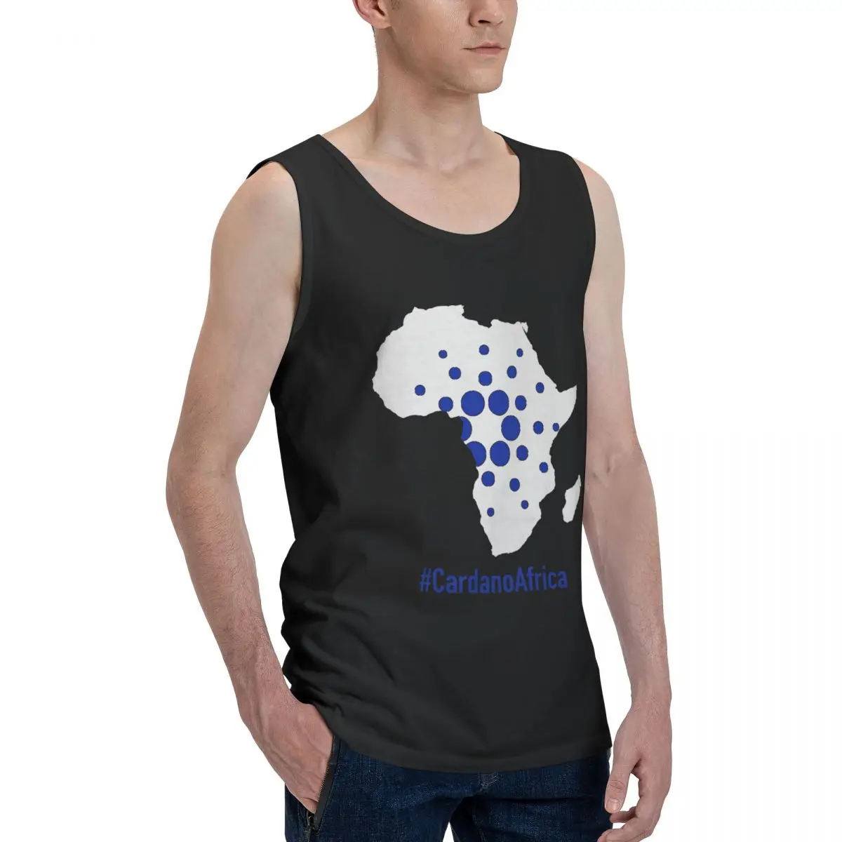 

CARDANO AFRICA Men's Tank Top Shirt Polkadot Vest Men set Humor Graphic Vintage Sleeveless Garment