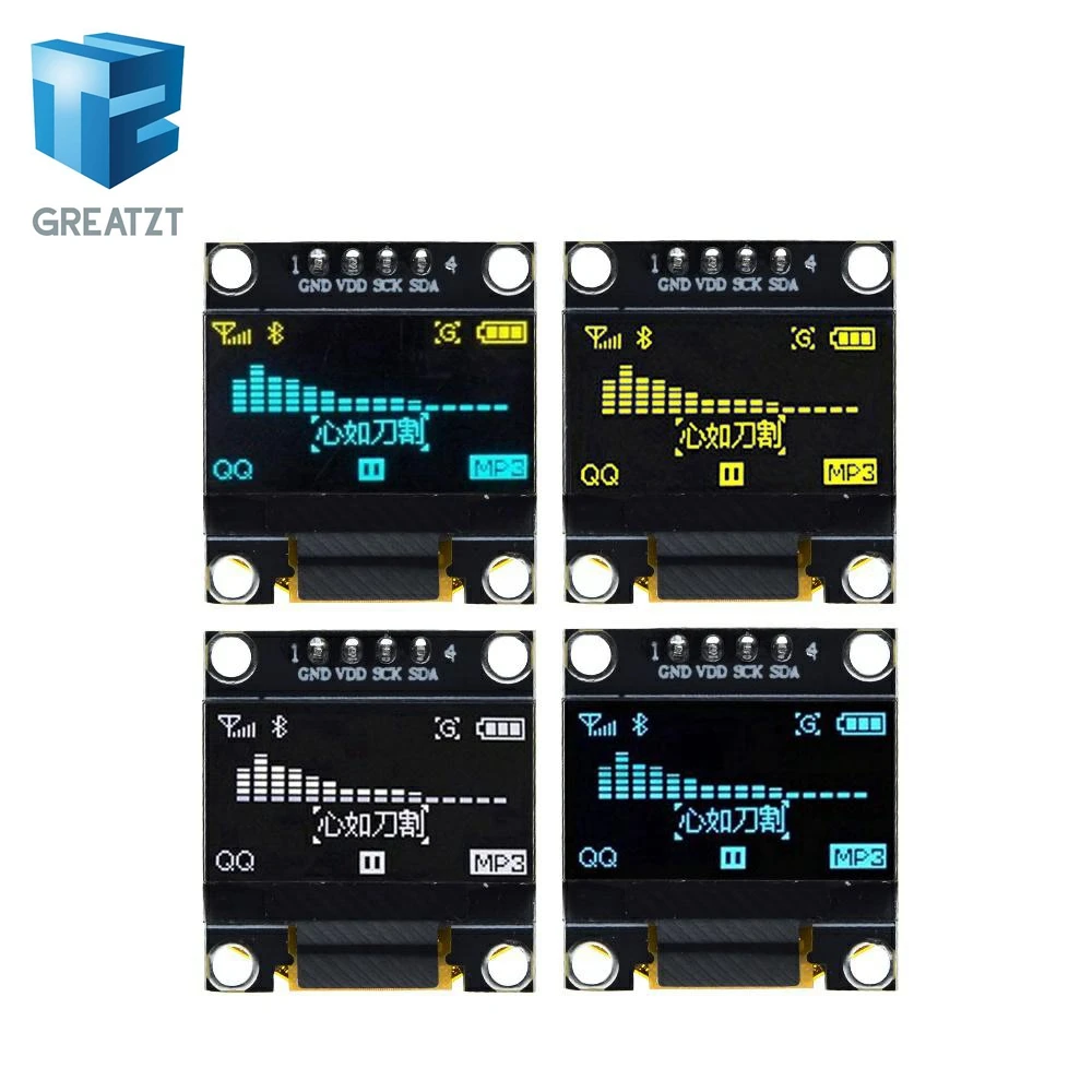 0,96 дюймов IIC Серийный желтый синий OLED дисплей модуль 128X64 IEC SSD1306 12864 плата с ЖК-экраном GND VCC SCL SDA 0,9" для Arduino