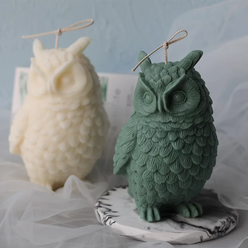 

Owl Candle 3D Mold Big Size Plaster Silicone Molds for Home Decor Handmade Aroma Wax Candle Molds Resin Molds