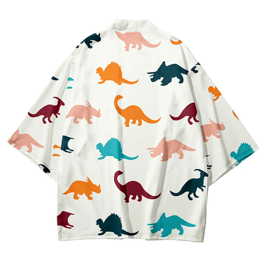 Кимоно в японском стиле Харадзюку для женщин и мужчин кардиган с принтом