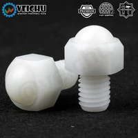veichu 1pcs pom withe ball rollers for material handling hex head ball transfer unit ball bearing vcn323 stud ball plungers