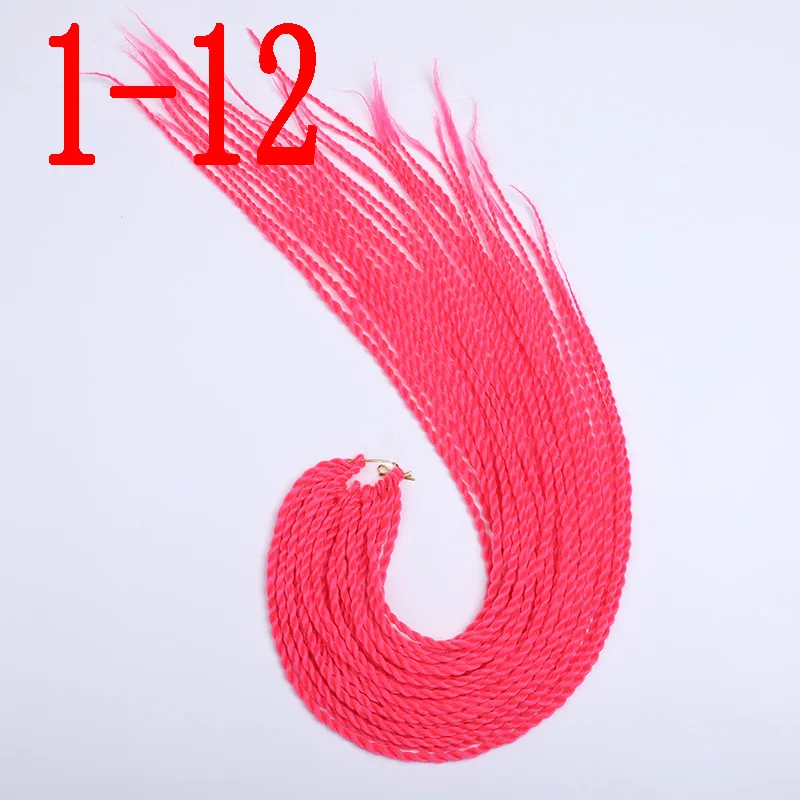 P4/613 MERISIHAIR Ombre Сенегальские крученые волосы на крючках косички 24 дюйма 30 корней/упаковка синтетические плетеные волосы для женщин серые, синие, розовые, бро - Цвет: P4/613