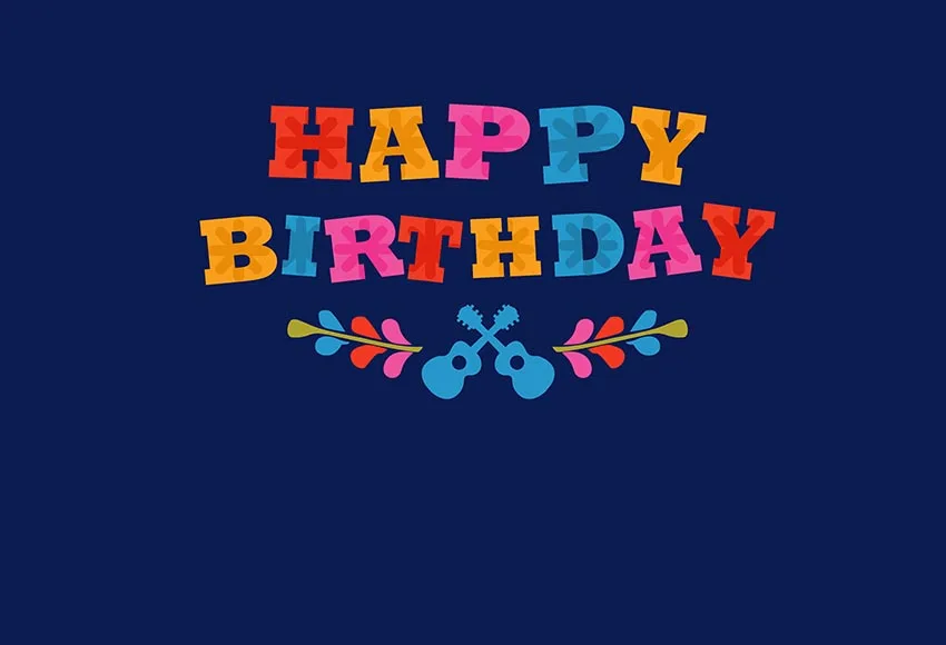 

Happy birthday blue color Photo Background Fotografia Photography Backdrop Photocall Children Studio