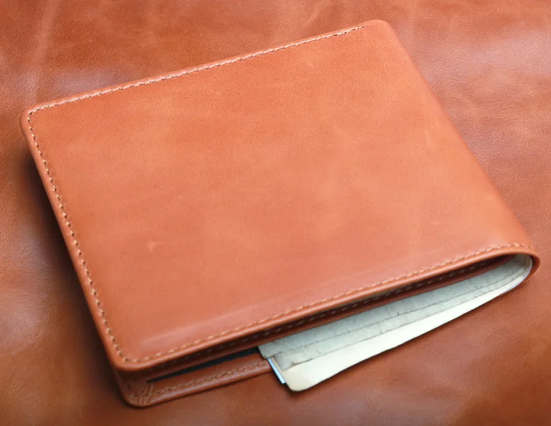 Мужской бумажник-RFID Блокировка Воловья Кожа винтажный двухскладной кошелек в