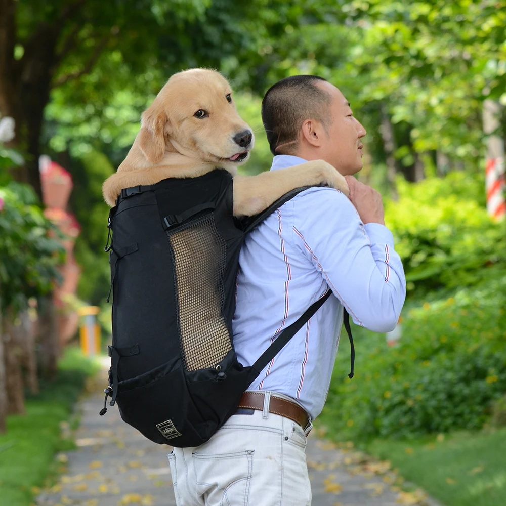 

Outdoor Breathable Pet Dog Backpack Breathable Wear Resistant Adjustable Big Dog Travel Bags Carrier for Large Medium Puppy Dogs
