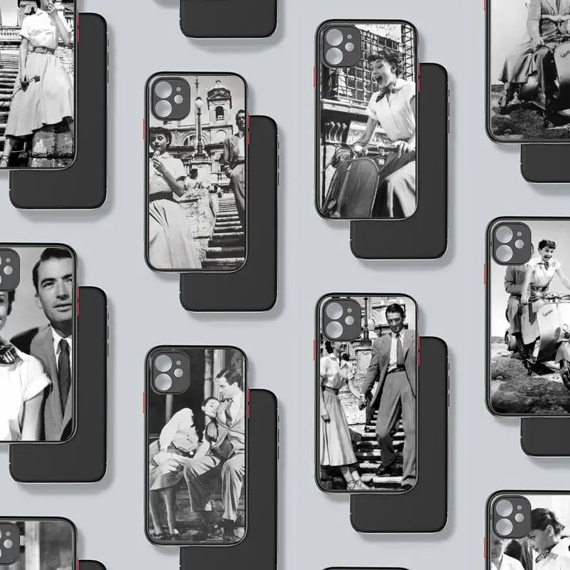 

Roman Holiday Movie Phone Case Black Color Matte Transparent For iPhone 13 12 11 Mini Pro X XR XS Max 7 8 Plus Cover Coque Funda