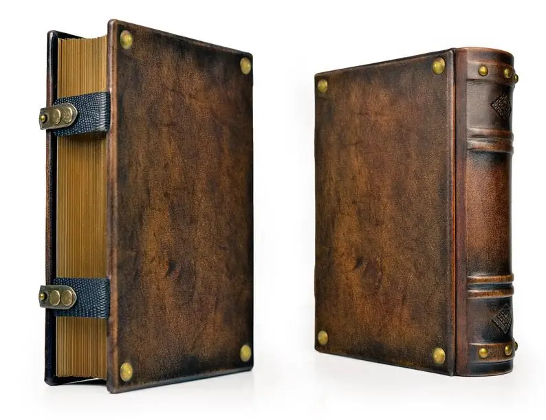 8 &quotx 10&quot-большой кожаный журнал в средневековом стиле-Gamer handbook Elder journal Wizard sketchbook