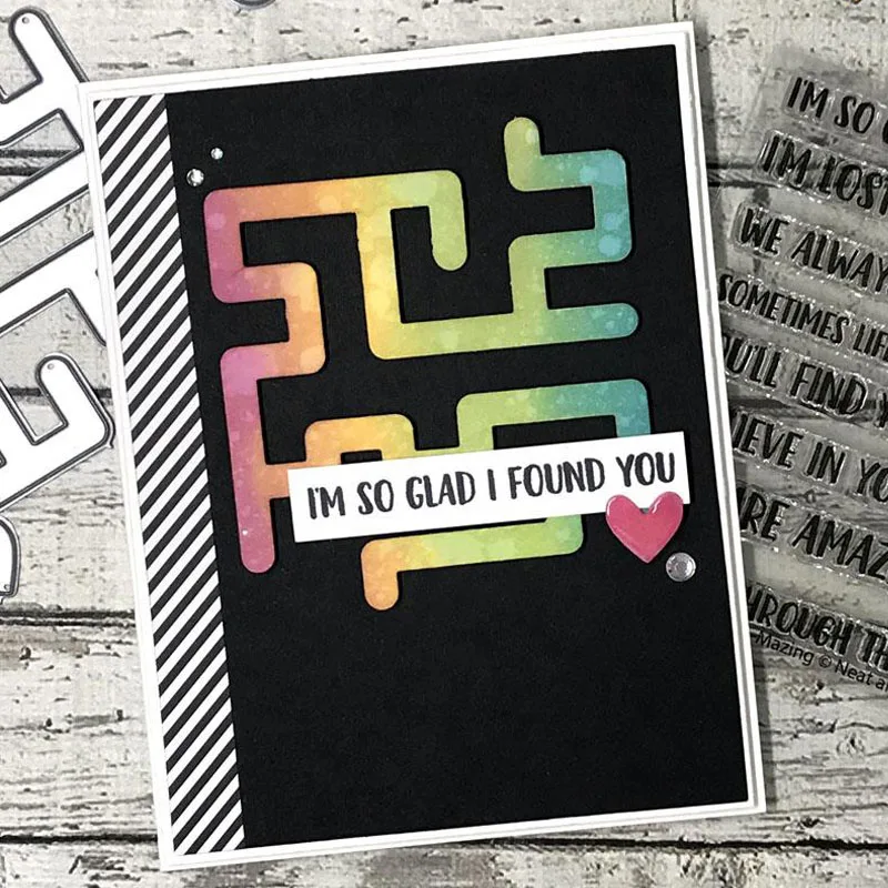 Лабиринт любви ко Дню Святого Валентина скрапбук для альбома карт Сделай Сам