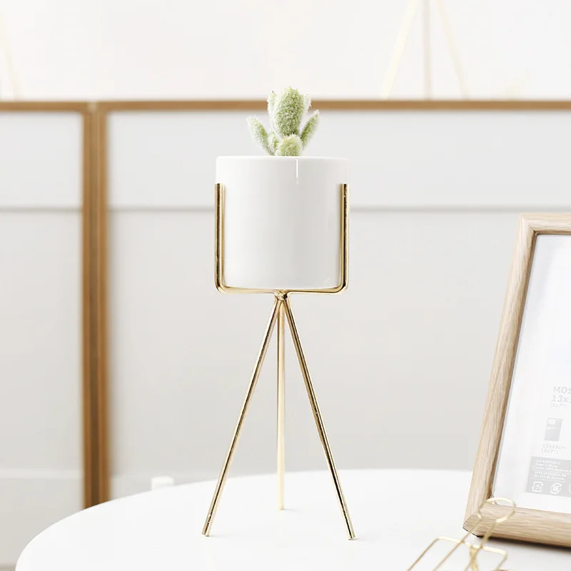 Скандинавская простая керамическая железная Цветочная ваза цветочный горшок