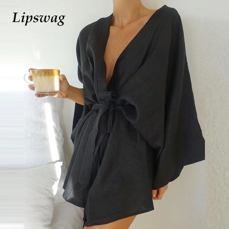 Женское повседневное Свободное платье дизайнерское однотонное весеннее с V