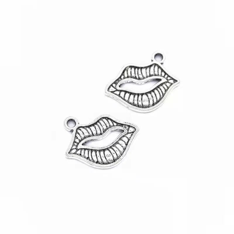 Подвески для губ из сплава с покрытием 24x20 мм 4 цвета 10 шт./лот