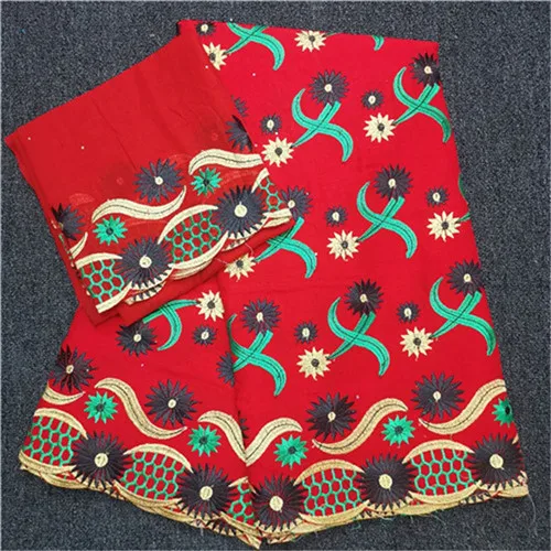as picture STILL FLY nigeria cotton fabric high quality lace dubai fabric soft emroidered swiss voile lace in switzerland 5+2yards/lot - Цвет: as picture