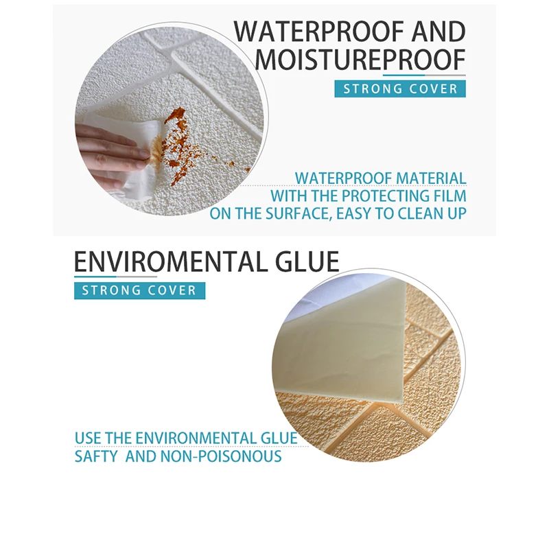 Самоклеящиеся 3D-обои толстые наклейки на стену из песчаника с рисунком кирпича