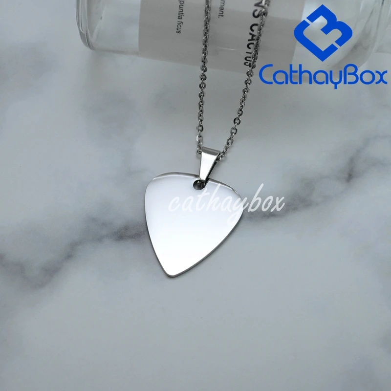 Персонализированные из нержавеющей стали гитары выбрать пустой Dog Tag выгравировать фото имя Шарм брелок кулон W/SS цепи 50 см
