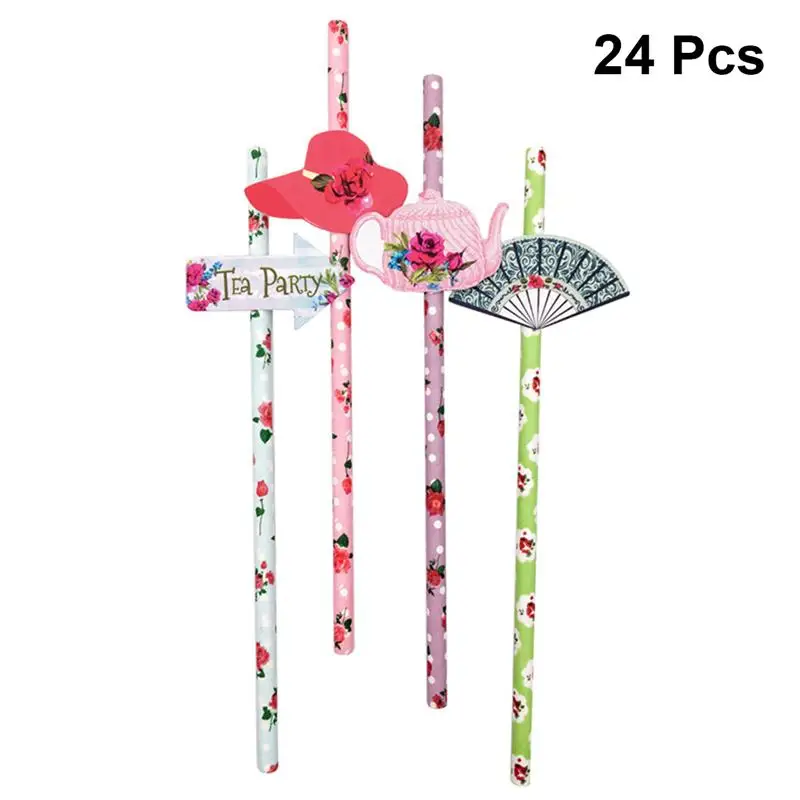 24 шт соломы прочные декоративные Одноразовые нетоксичные принадлежности для