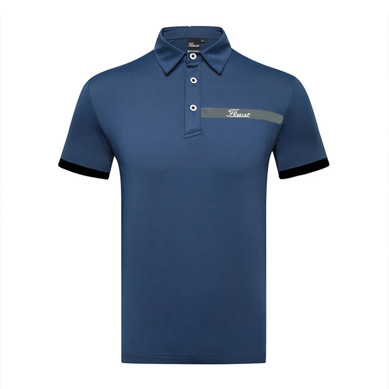 

Golf Wear for Men Short Sleeve Outdoor Sports Quick Drying Wear Breathable Sweat Wicking T-shirt Golf Top Casual Polo Shirt
