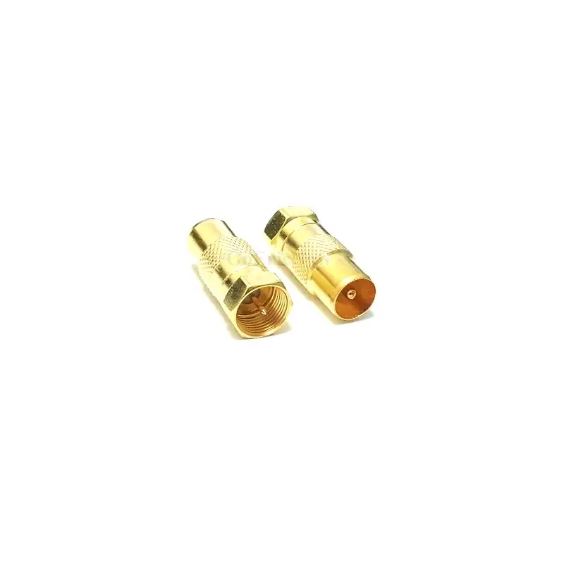 50 pcs RF Coaxial Gold Coax Adapter Connectors TV PAL Male/Female to F Male M/M Plug | Обустройство дома