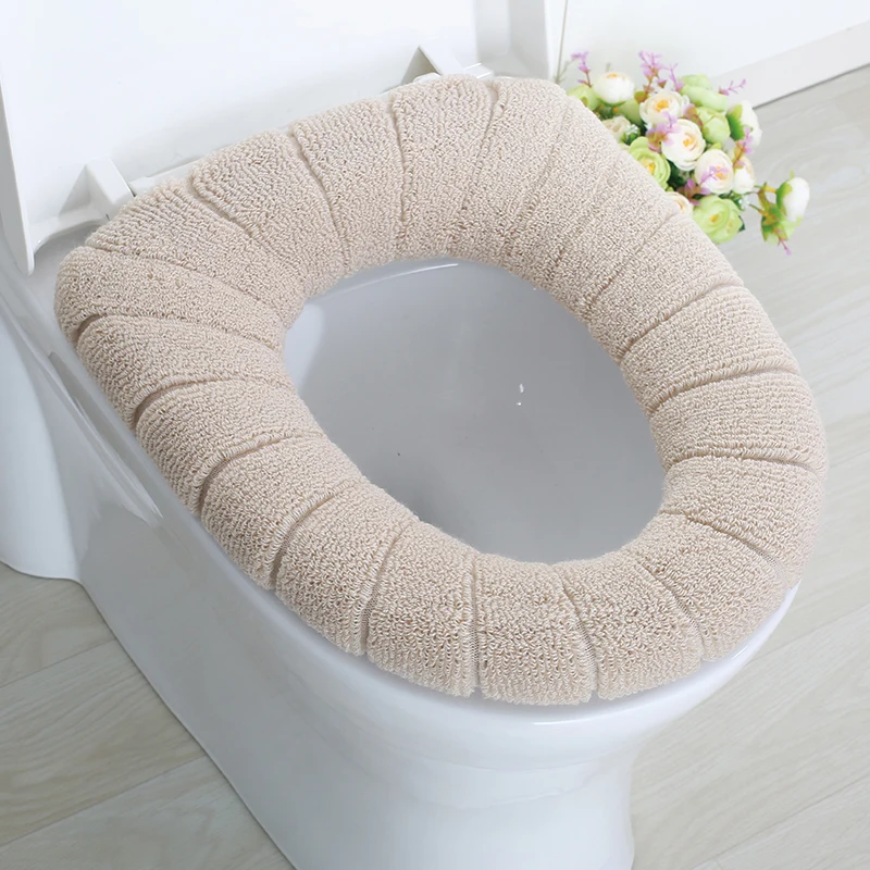 

Toilet Seat Cover Warm Soft Acrylic Washable Mat Home Decor Closestool Mat Seat Case Toilet Lid Cover Accessories Bathroom Home