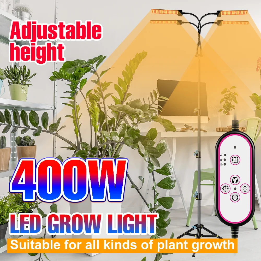 

LED Plant Light 12V Full Spectrum Grow Lights 400W Hydroponics Light Bulb 300W Greenhouse Growing Lamp LED Seeds Growth Fitolamp