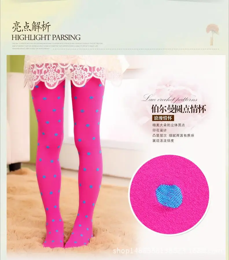 3 шт./Лот чулки для девочек детские бархатные колготки в горошек|Колготки и чулки|