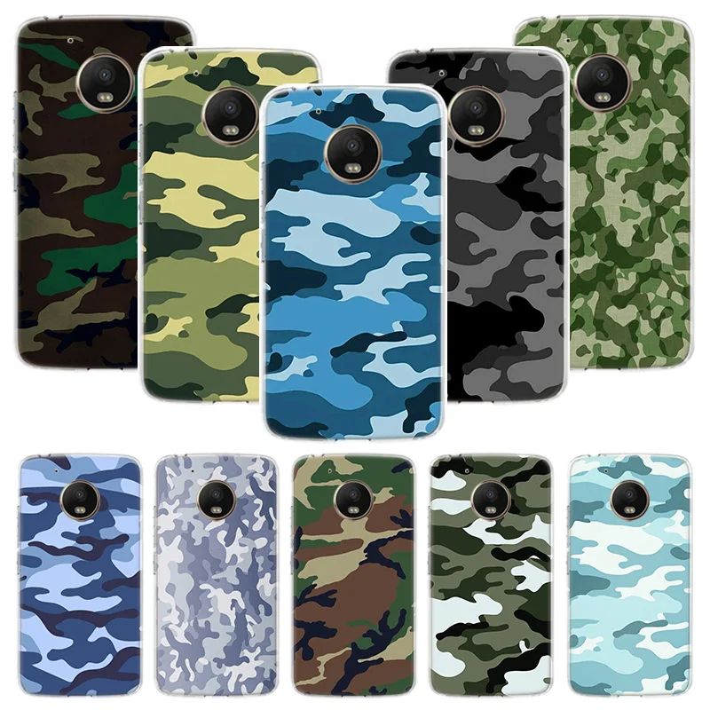 Камуфляжный военный армейский чехол для Motorola Moto G8 G7 G6 G5S G5 E6 E5 E4 Plus G4 Play Power X4 One Action