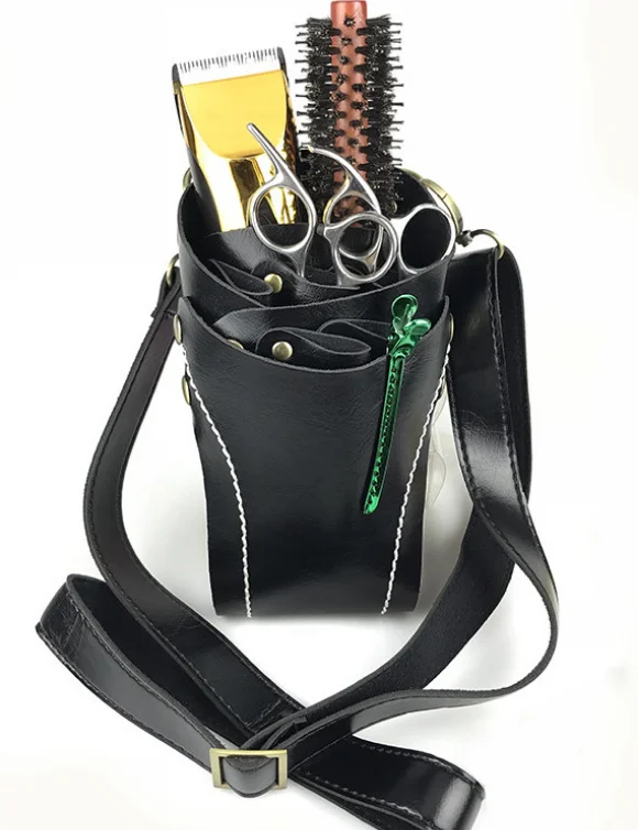 

Microfiber Synthetic Leather Hair Stylist Barber Bag Detachable Clean Hairdresser Cross Body Belt Scissors Bag Friseur DF027
