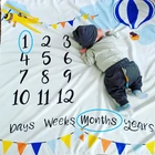 Реквизит для фотосъемки новорожденных с мультяшным рисунком одеяла для заднего фона тканевый календарь для мальчиков и девочек аксессуары для фотосъемки