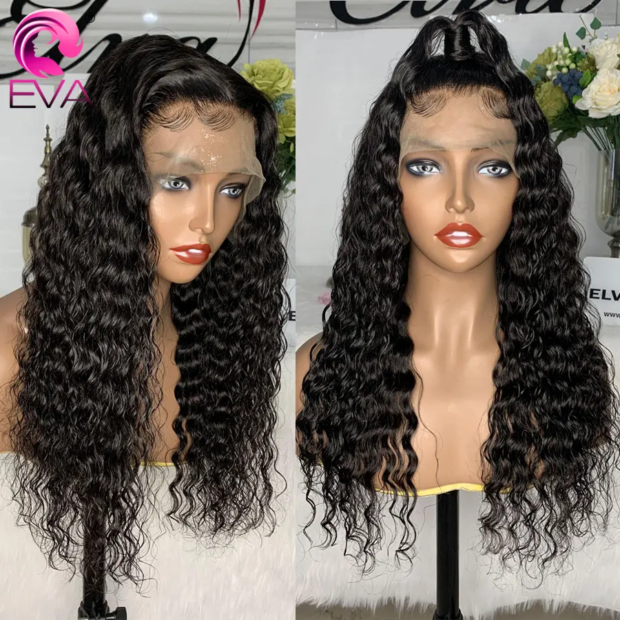 Эва волосы 360 синтетический фронтальный человеческие парики бесклеевая