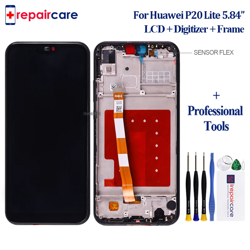 4 вида цветов в наличии 5 84 дюймов Оригинальный для Huawei P20 Lite / Nova 3E ЖК дисплей с