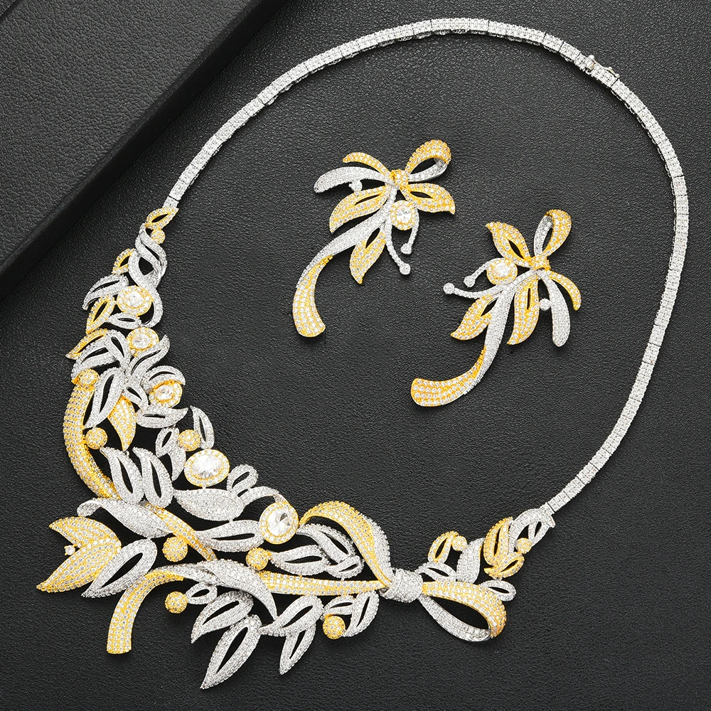 

Женский свадебный комплект ювелирных изделий GODKI, роскошные свадебные с кубическим Цирконом и фианитом из Дубая, 2019