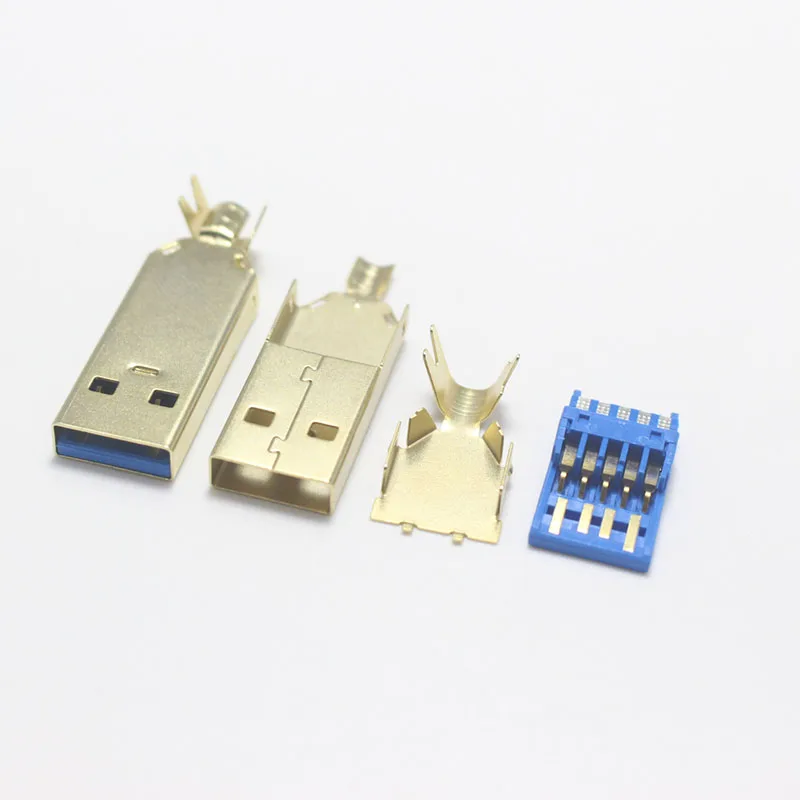 50 наборов USB 2 0/3 0 Тип сварочный с разъемом папа Позолоченные разъемы usb хвост
