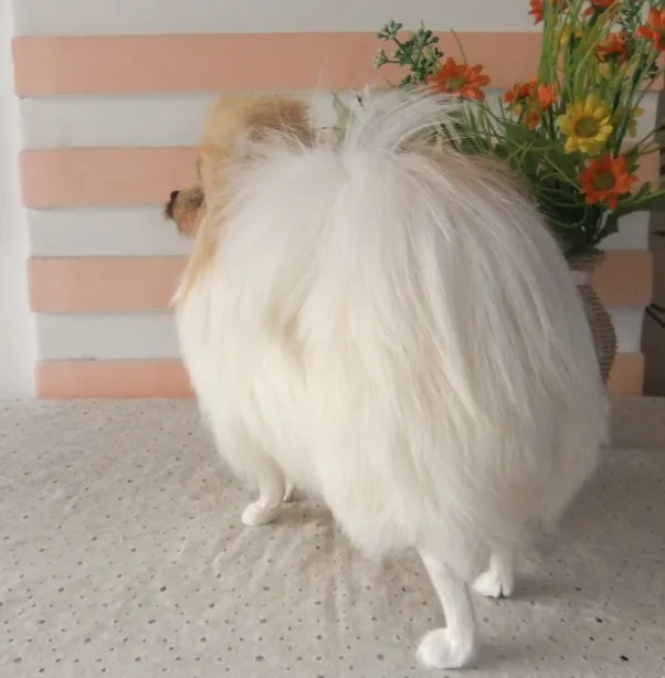 Игрушка для собаки из полиэтилена кукла померанского шпица натурального цвета