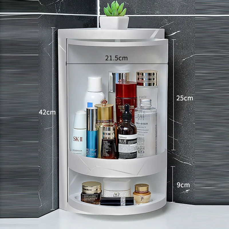 Бытовой стеллаж вращающийся на присоске настенного типа раковина для ванной