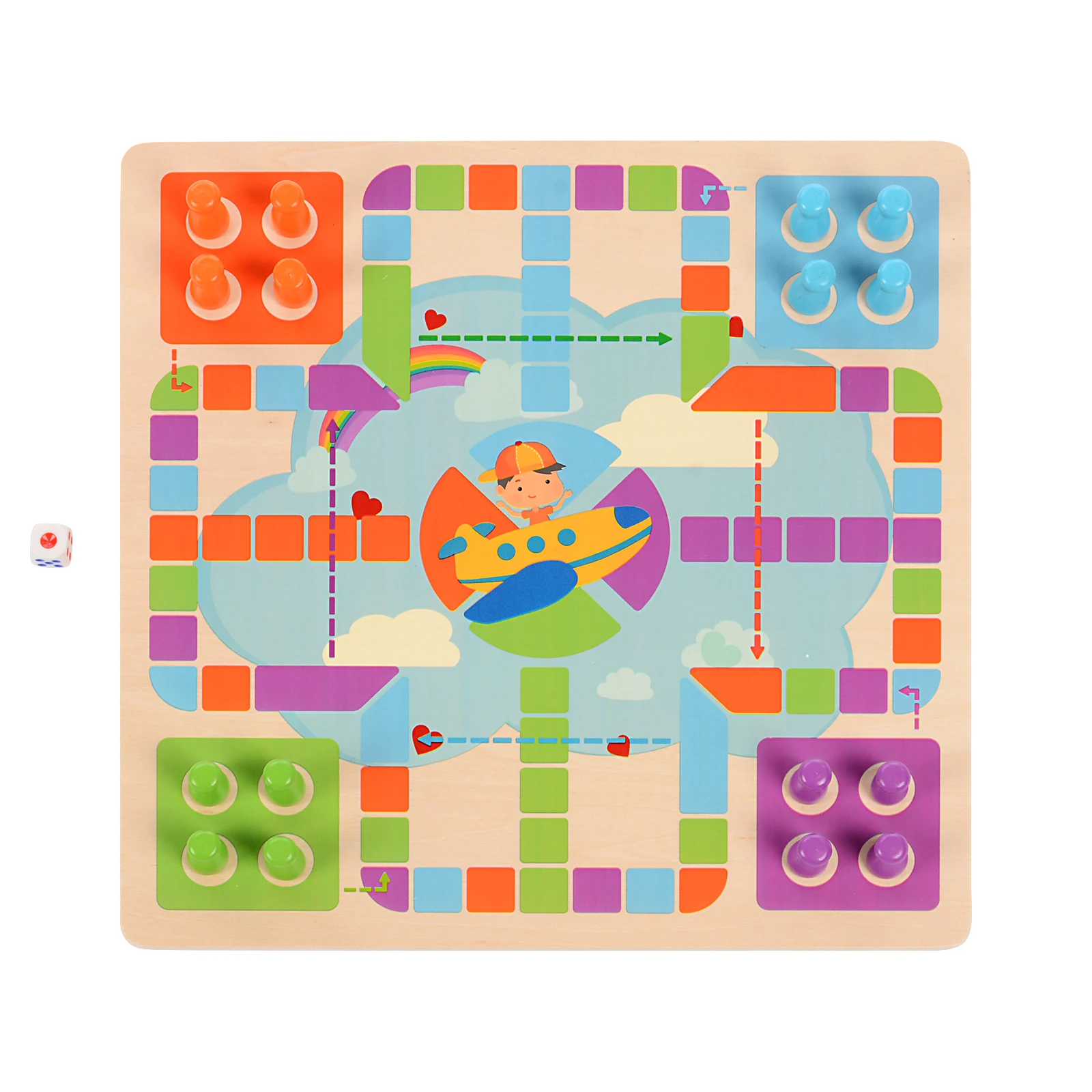 Детская игрушка 2 в 1 Шахматная деревянная доска игровой Интеллектуальный