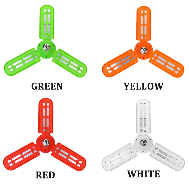 

45W Super Bright Industrial Lighting E27 Three-leaf Led Fan Garage Light 5800LM 2835 Led High Bay Industrial Lamp for Workshop