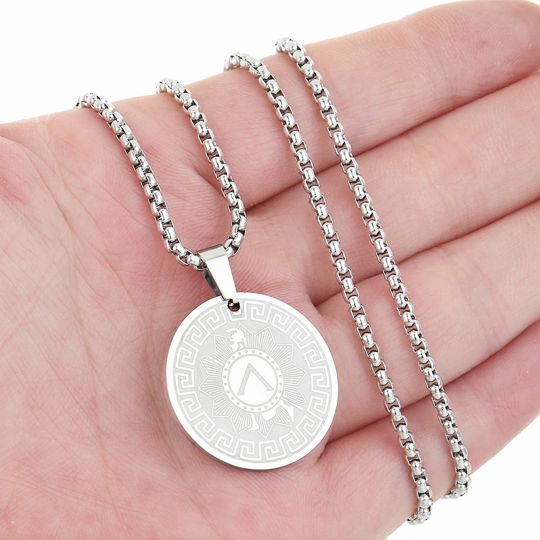 

Vintage Greek Hero Achilles Pendant Strength and invincibility Necklace for Men Women Greek Mythology Talisman Choker Jewelry