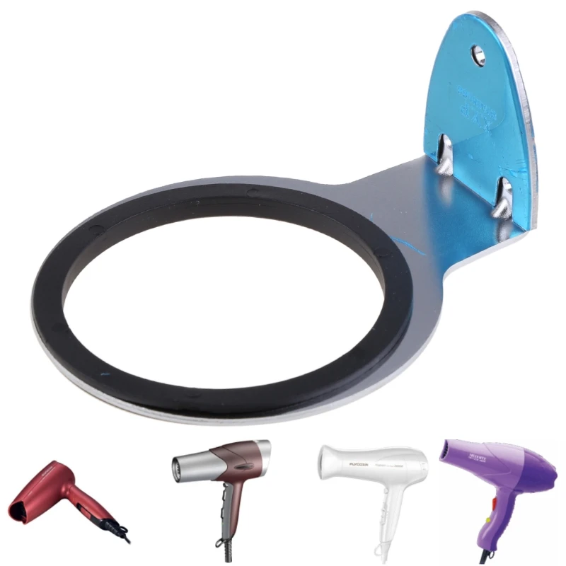 

Wall Mount Bracket Bathroom Organizer Metal Hair Dryer Stand Holder Iron Blower